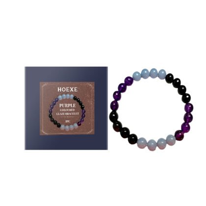 Purple Crystal Glass Beaded Bracelet