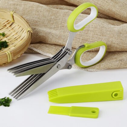 Five-Layer Stainless Steel Herb Scissors