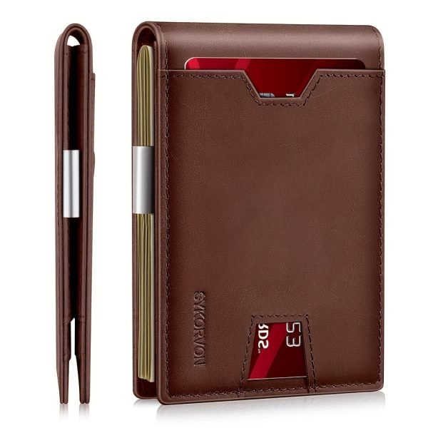 Genuine Leather RFID Bifold Wallet