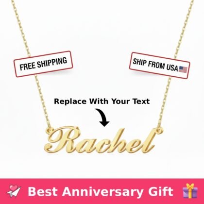 Personalized Name Necklace – Custom Sterling Nameplate Gift for Women