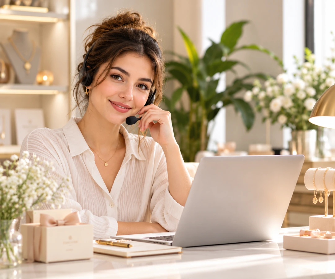 Warm Jewelry Customer Support Workspace